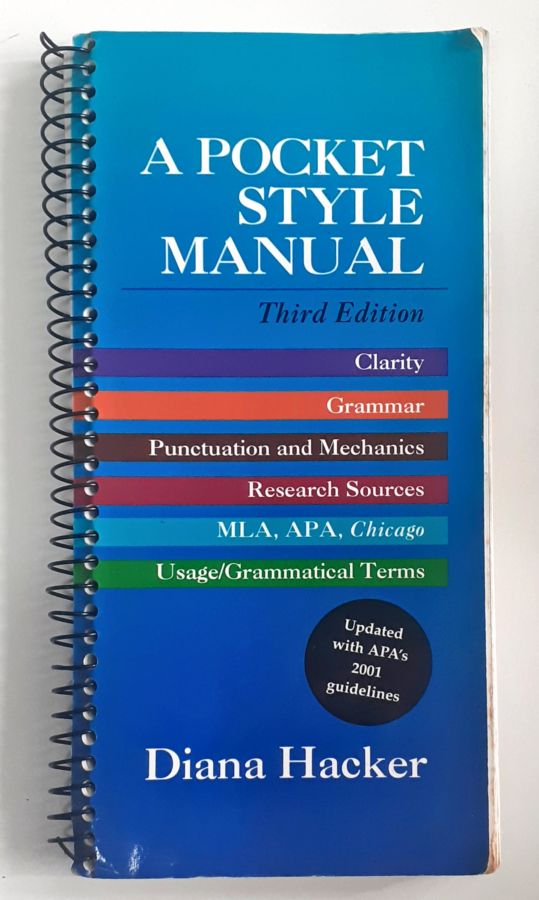 <a href="https://www.touchelivros.com.br/livro/a-pocket-style-manual-updated-with-apas-2001-guidelines/">A Pocket Style Manual – Updated With Apas 2001 Guidelines - Diana Hacker</a>