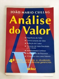 <a href="https://www.touchelivros.com.br/livro/analise-do-valor/">Análise do Valor - João Mário Csillag</a>