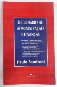 <a href="https://www.touchelivros.com.br/livro/dicionario-de-administracao-e-financas/">Dicionario De Administração E Finanças - Paulo Sandroni</a>