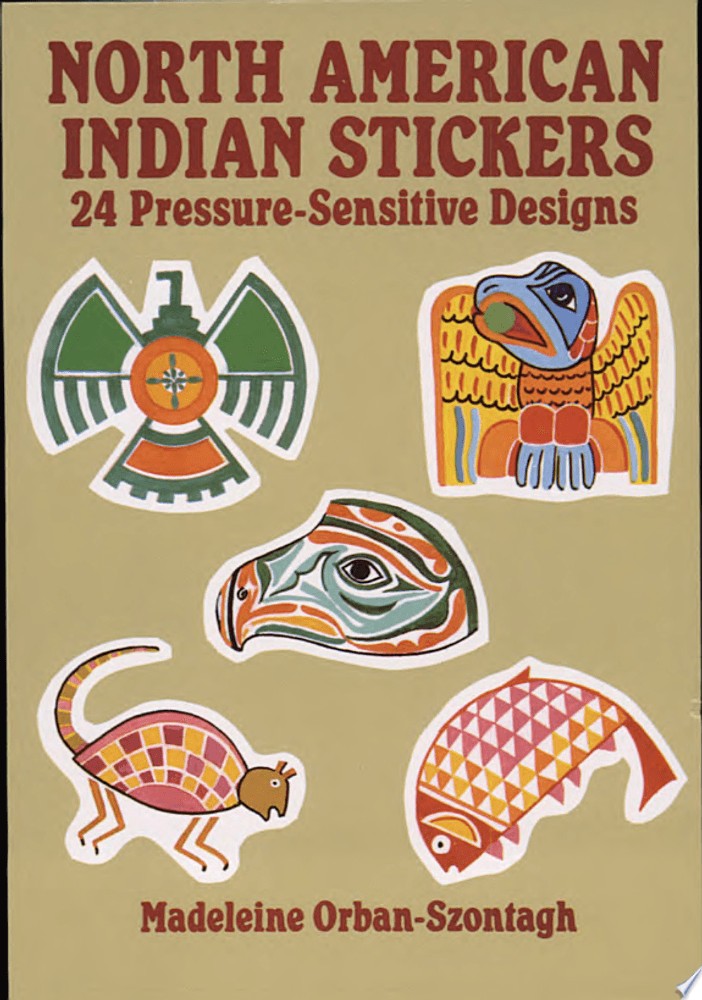 North American Indian Stickers: 24 Pressure-Sensit - Autor Não ...